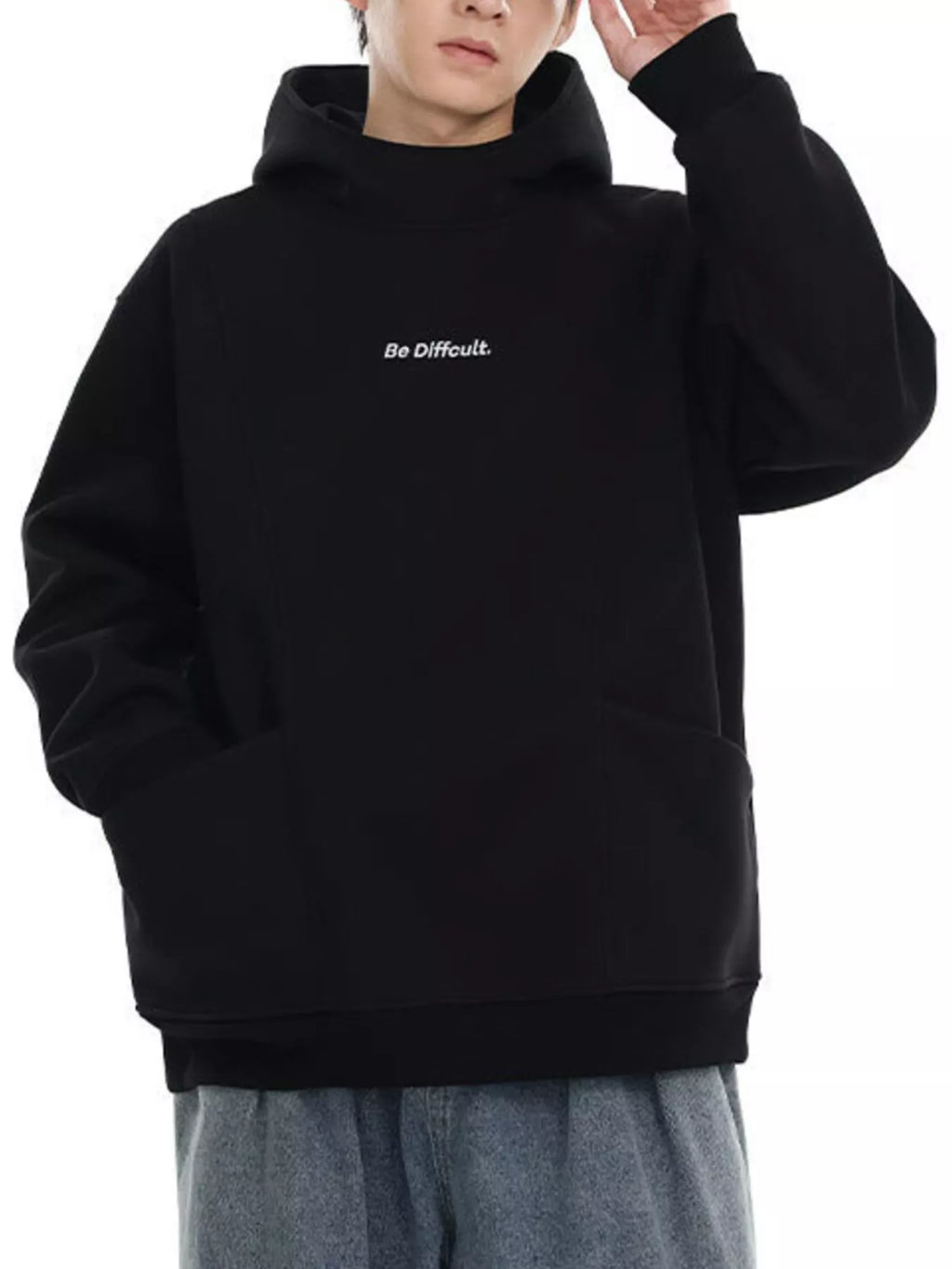 Men's Plus Size Letter Long Sleeve Hoodie