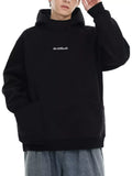 Plus Size Long Sleeve Letter Hoodie With Front Pocket - Southern Shores Clothing