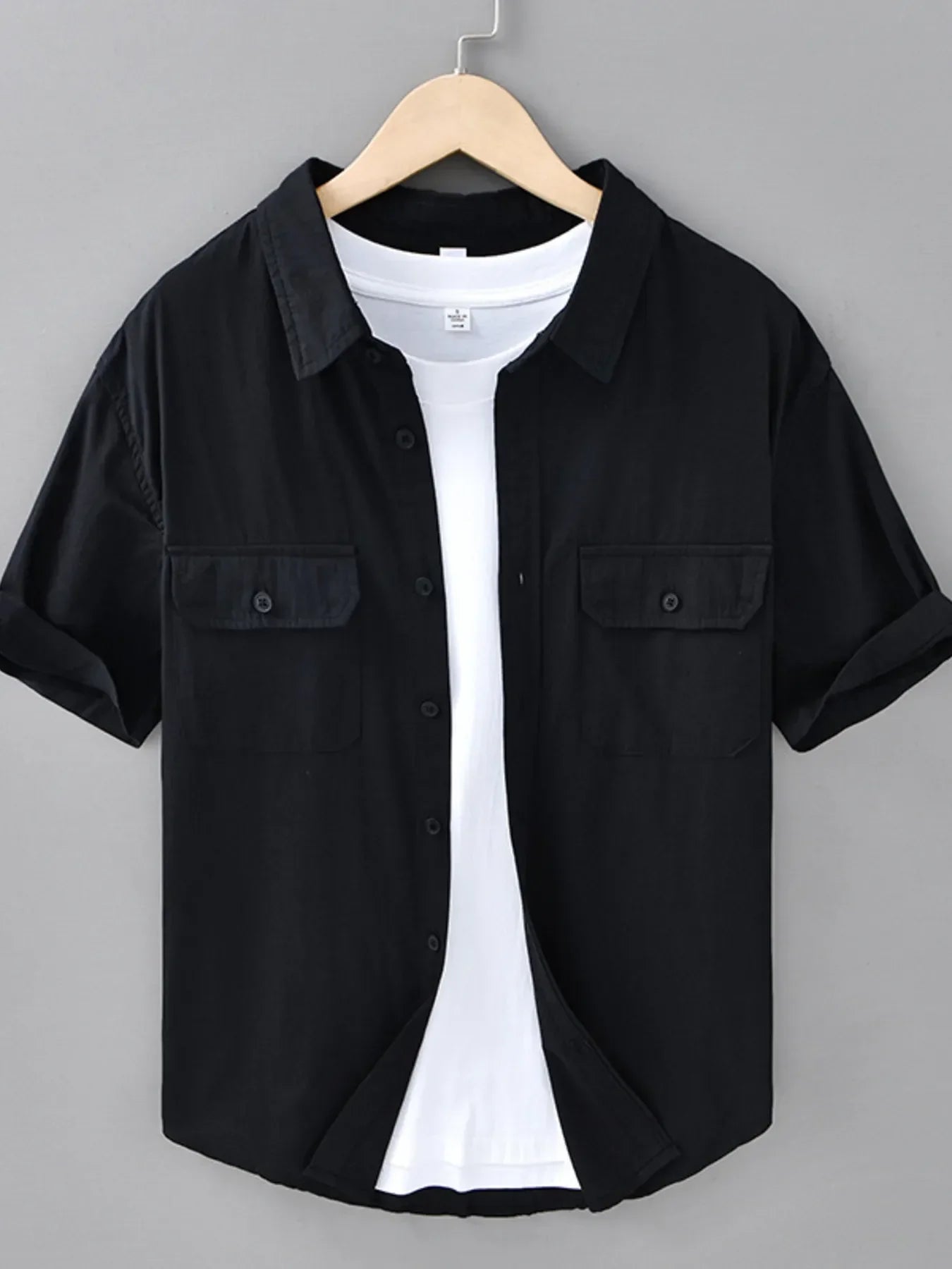 Cotton Plus Size Button Up Shirt With Pocket - Southern Shores Clothing