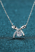 Rhodium-Plated Moissanite Sterling Silver Necklace - Southern Shores Clothing