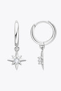 Moissanite Star Drop Earrings In Sterling Silver - Southern Shores Clothing