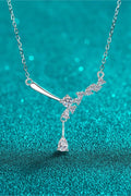 1 Carat Moissanite Necklace Rhodium Plated Sterling Silver - Southern Shores Clothing