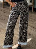 Coastal Leopard Straight Loose Jeans Relaxed Fit - Southern Shores Clothing