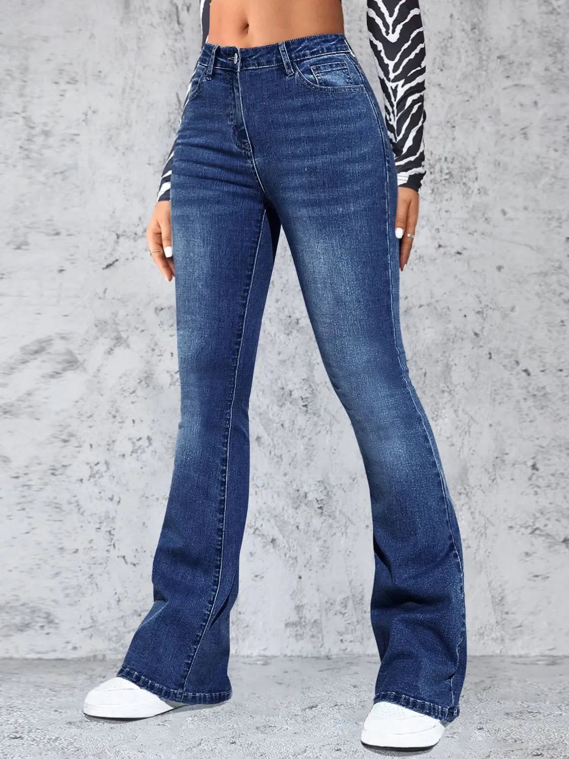 Relaxed Fit Coastal High Rise Stretch Jeans With Pockets - Southern Shores Clothing