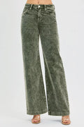 High Rise Wide Leg Corduroy Jeans Plus Size - Southern Shores Clothing