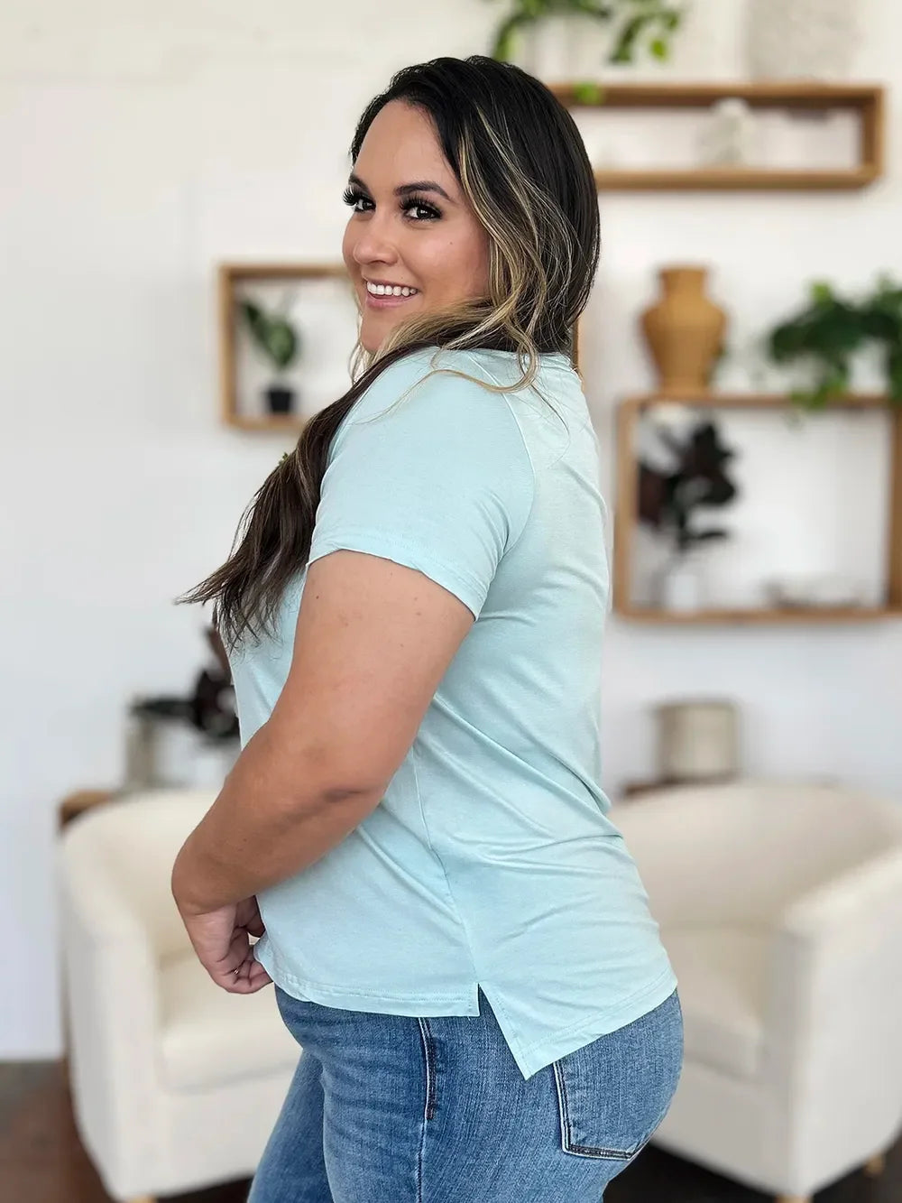 Basic Bae Bamboo Full Size Round Neck Short Sleeve T-Shirt Plus Size - Southern Shores Clothing