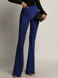 High-Waisted Flared Pants With Pockets For Everyday - Southern Shores Clothing