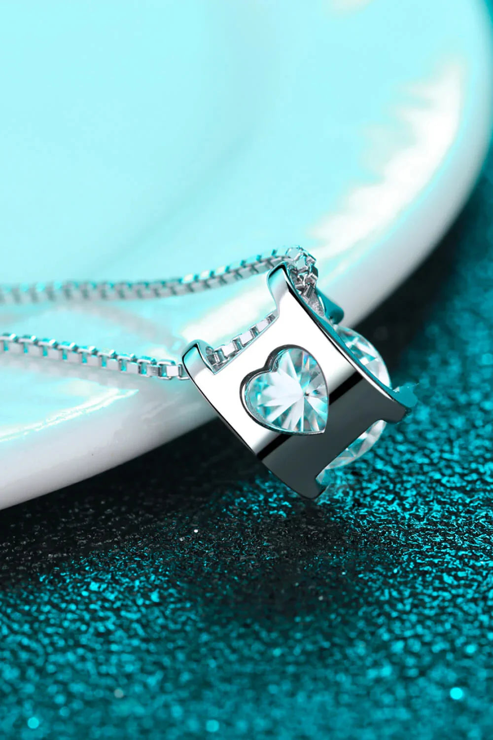1 Carat Moissanite Sterling Silver Chain Necklace - Southern Shores Clothing