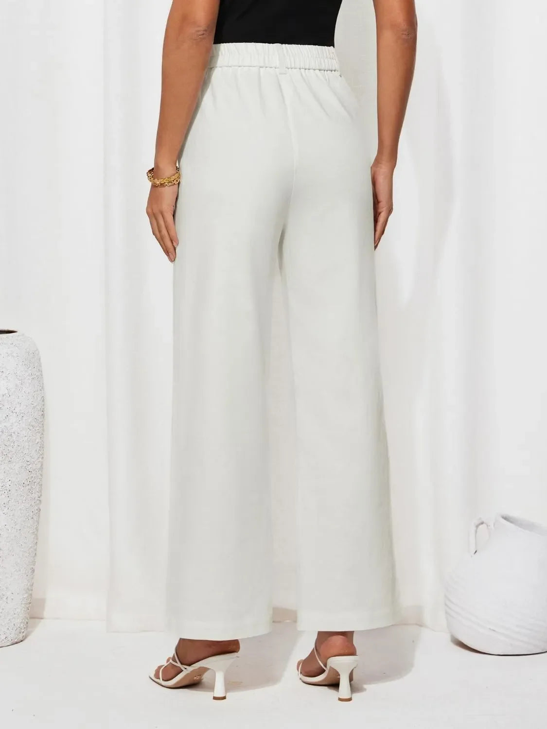 High Waist Wide Leg Relaxed Pants With Comfortable Fit - Southern Shores Clothing
