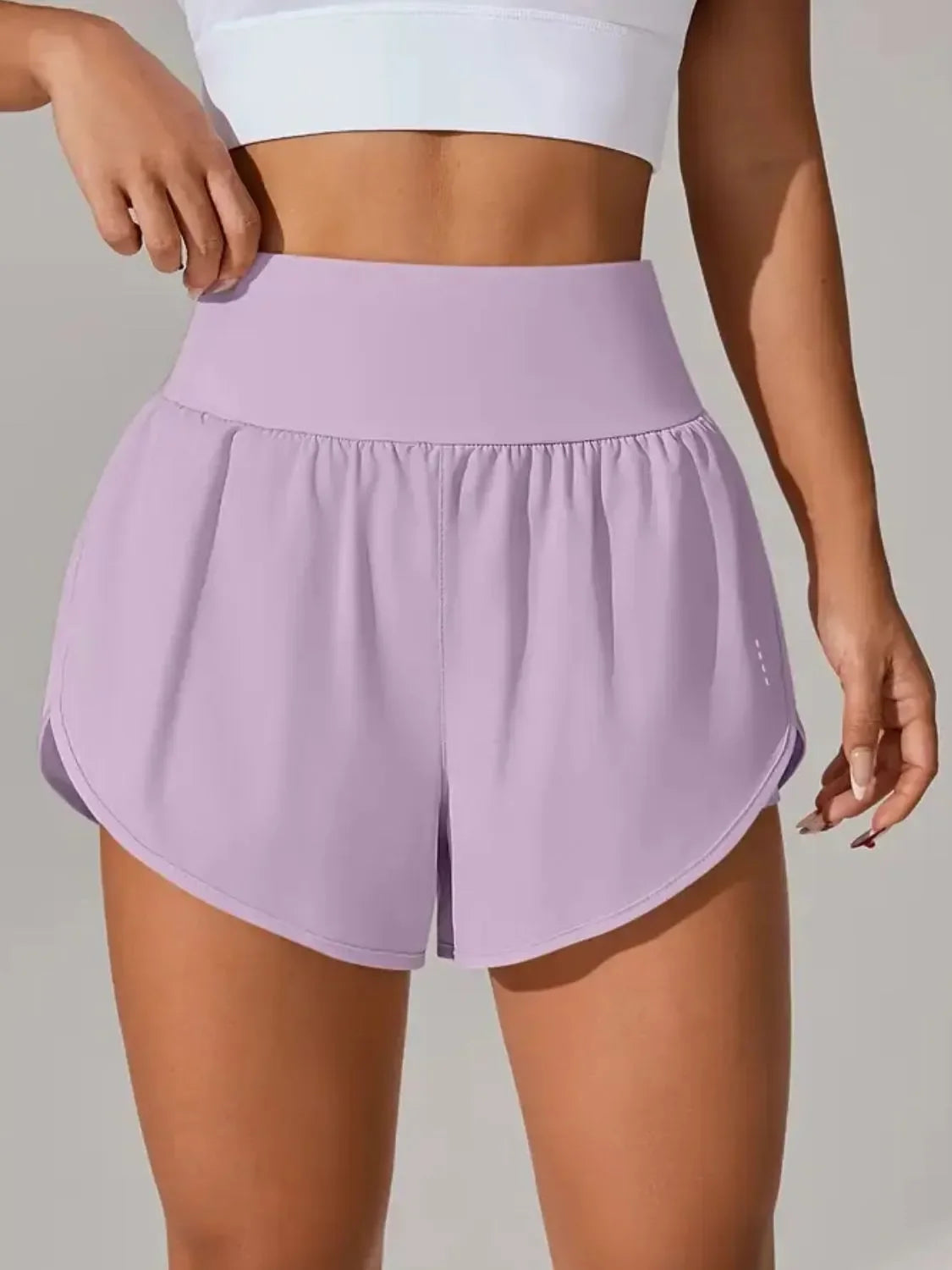 Pocketed High Waist Active Shorts For Daily Activities - Southern Shores Clothing