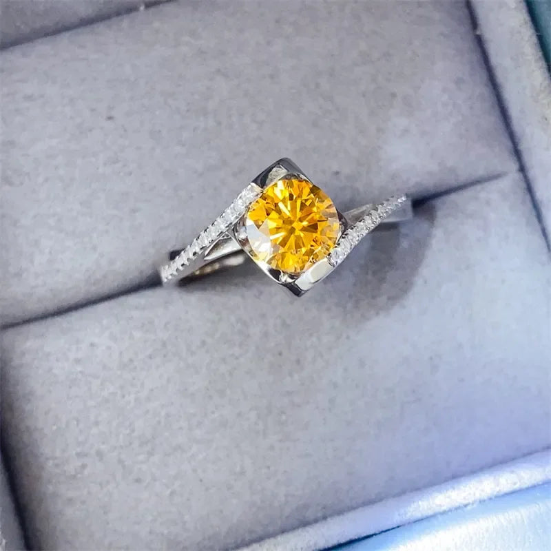 1 Carat Moissanite Sterling Silver Solitaire Ring - Southern Shores Clothing
