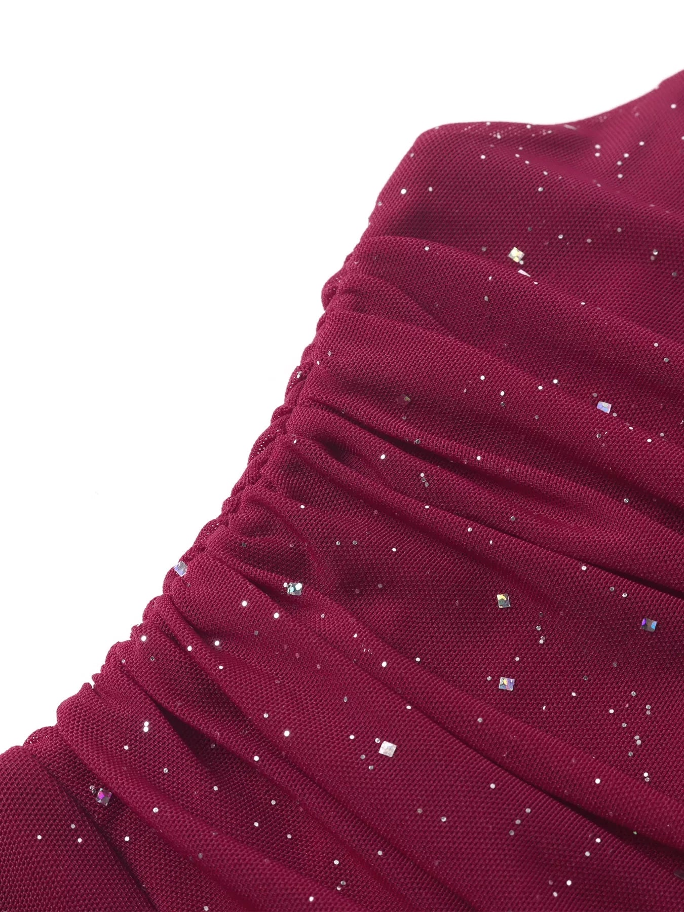 Glitter Tube Mermaid Maxi Dress Lined Ruched Zipper - Southern Shores Clothing