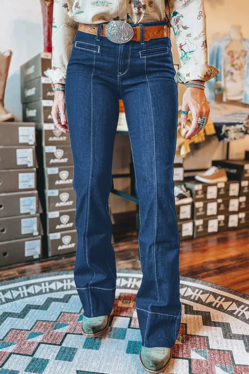 Coastal Straight Jeans With Center Seam Classic Fit - Southern Shores Clothing