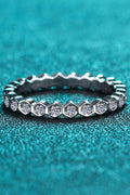 Minimalist Moissanite Sterling Silver Eternity Ring - Southern Shores Clothing