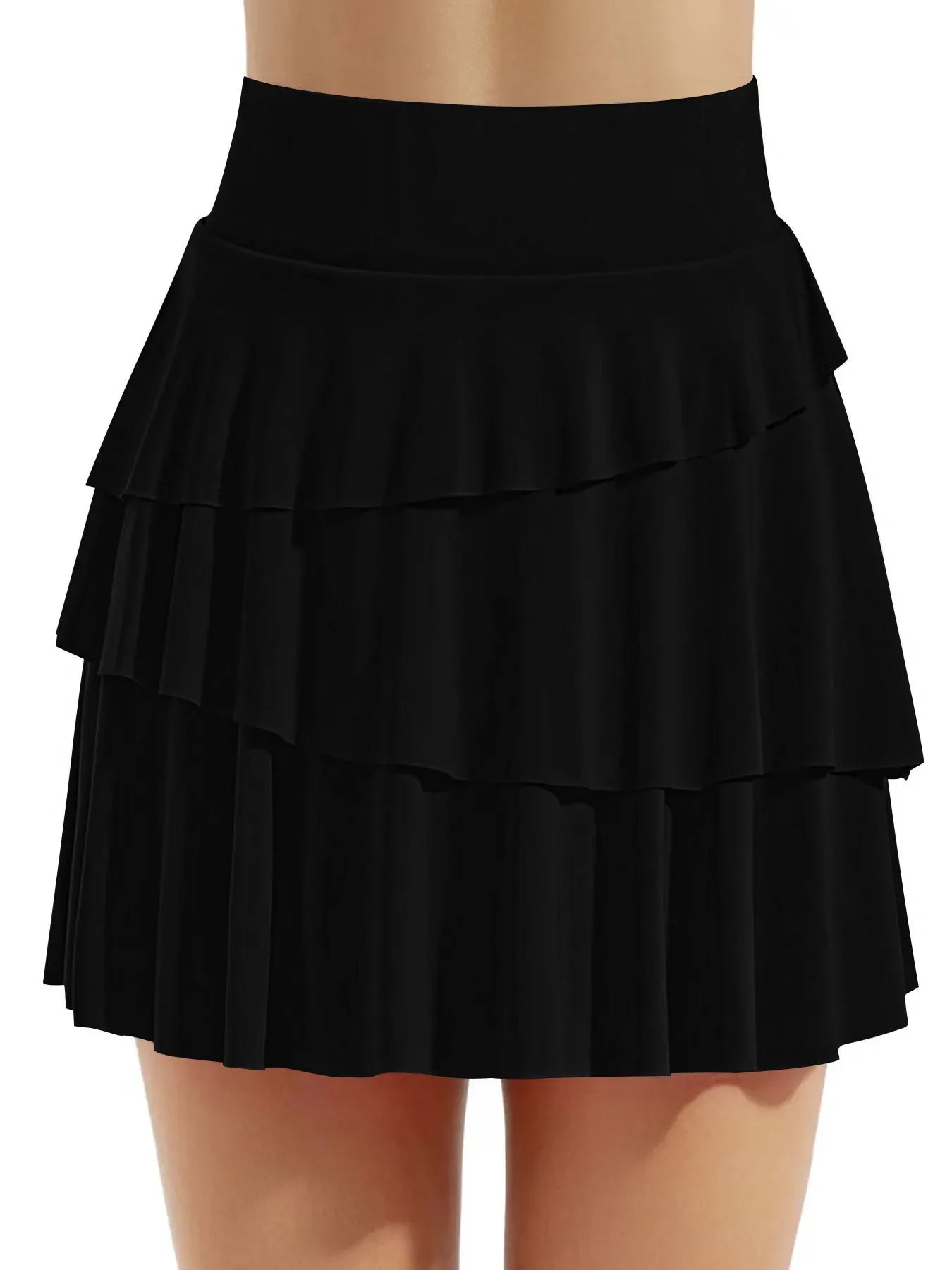 Tiered Ruffle Active Skort With Moderate Stretch - Southern Shores Clothing