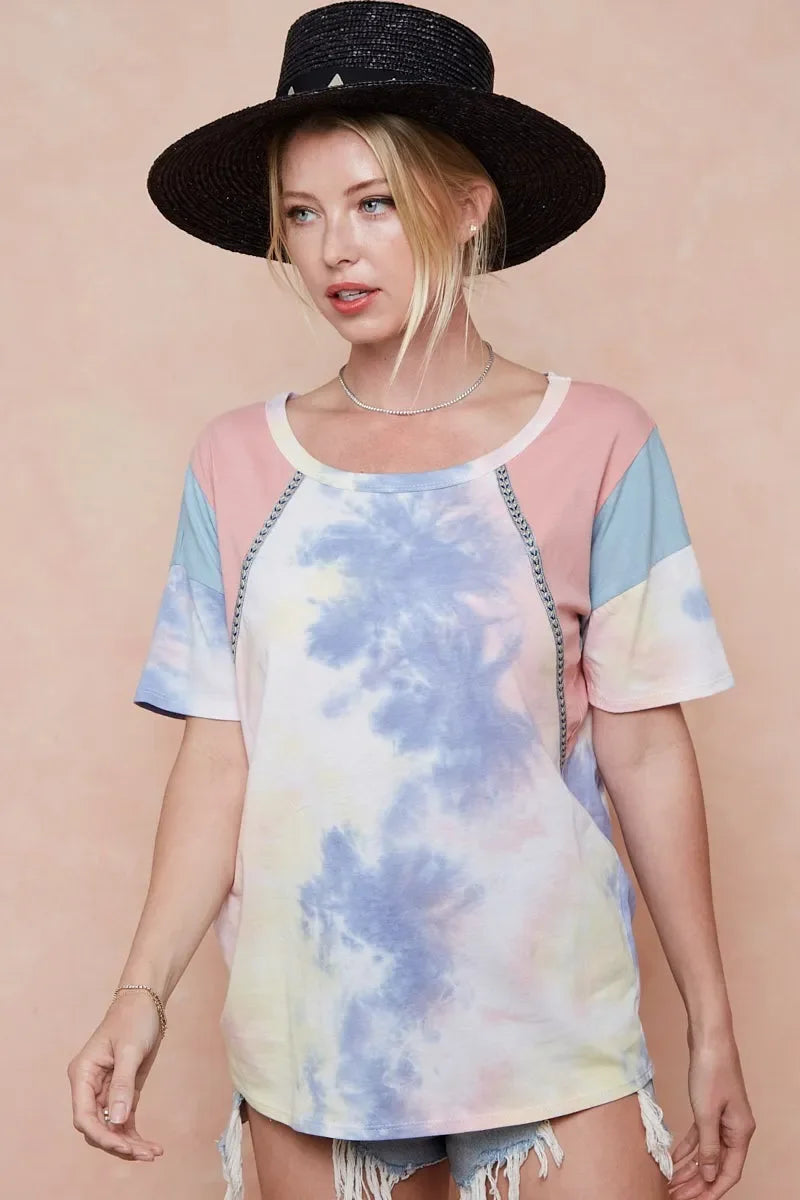 Tie Dye Cotton T Shirt Relaxed Fit Soft Breathable - Southern Shores Clothing