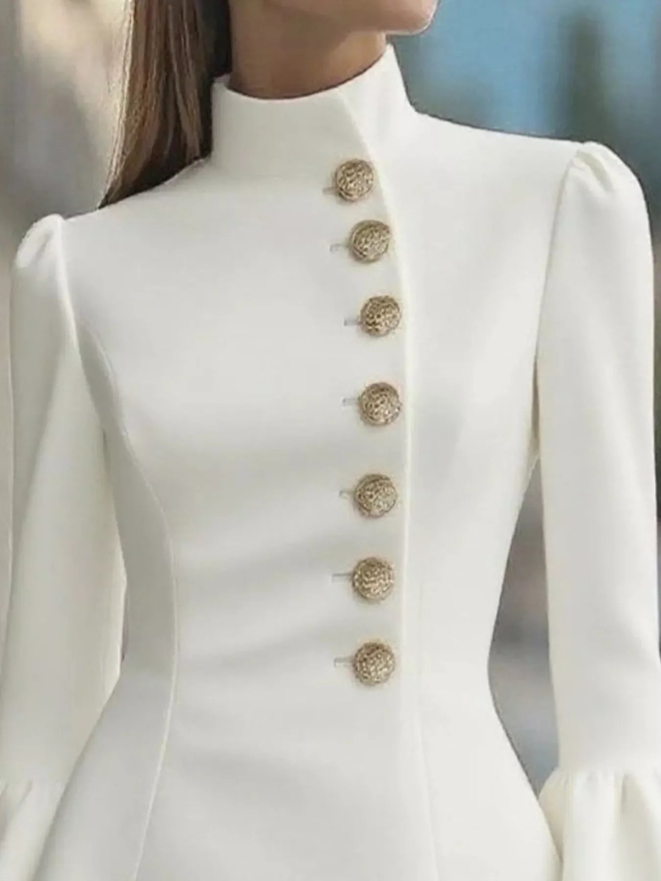 Bell Sleeve Mini Dress With Front Button - Southern Shores Clothing