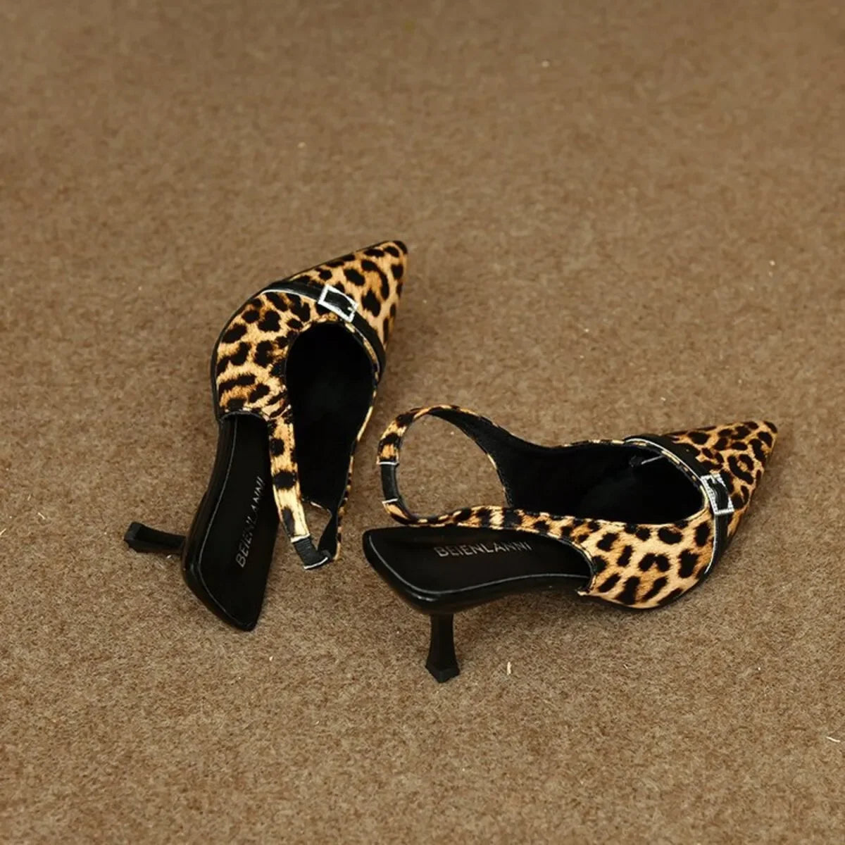 Elegant Pointed Toe Slingback Pumps Low Heel
