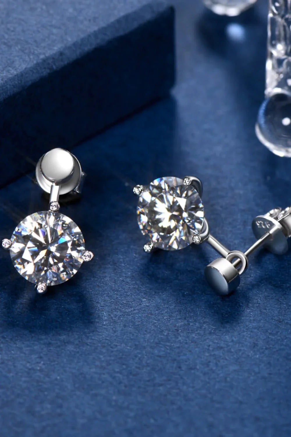 Minimalist 4 Carat Moissanite Drop Earrings Lightweight - Southern Shores Clothing