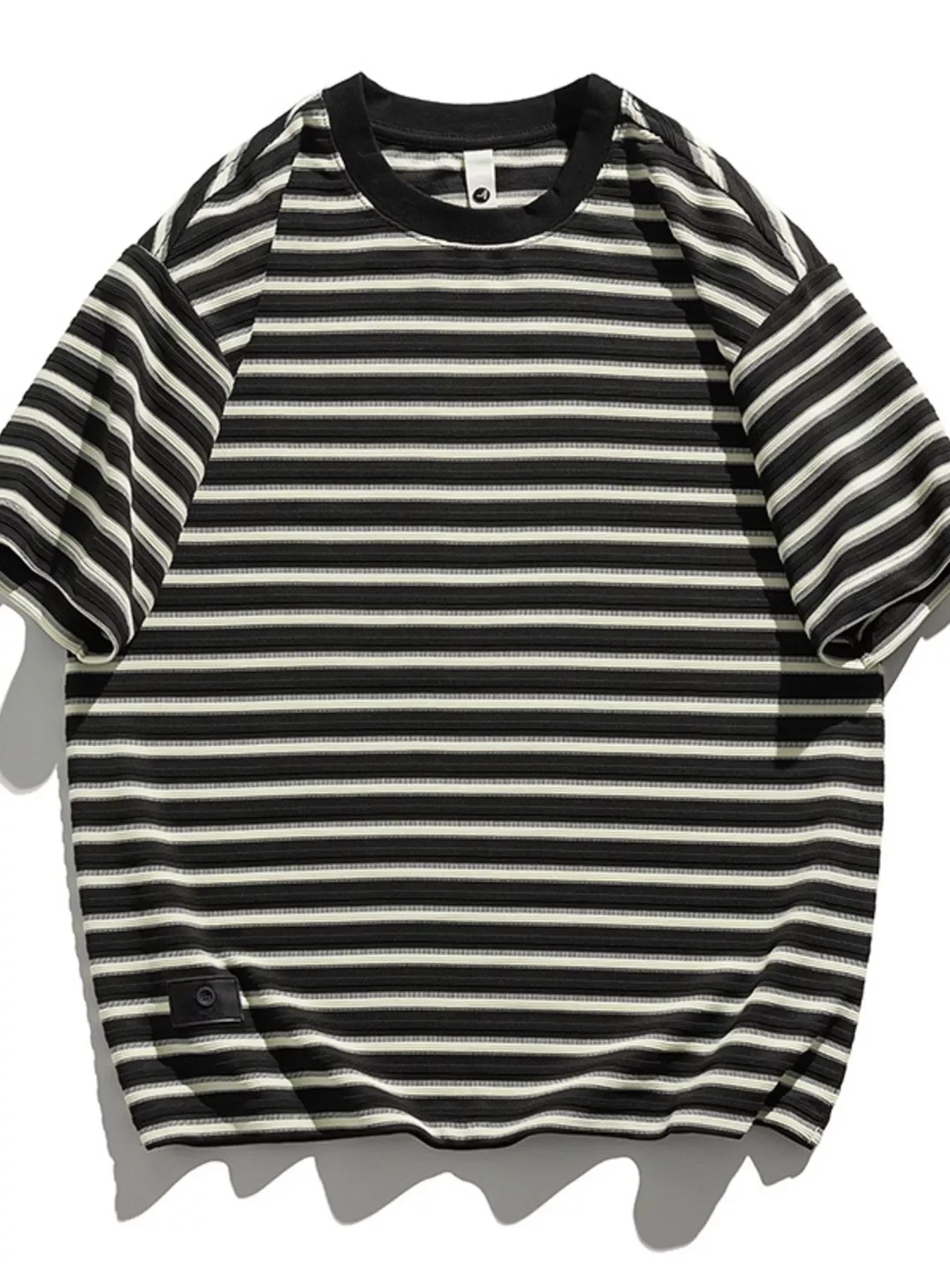 Plus Size Striped Oversized T Shirt With Relaxed Fit - Southern Shores Clothing