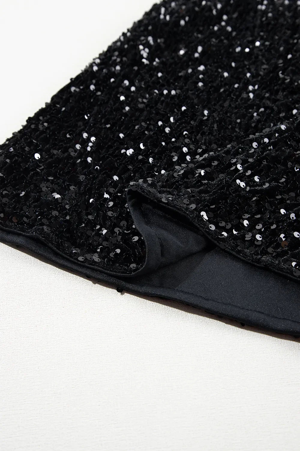 Sequin Mini Skirt With Sheer Unlined Design - Southern Shores Clothing