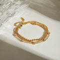 18K Gold-Plated Adjustable Layered Zircon Bracelet - Southern Shores Clothing