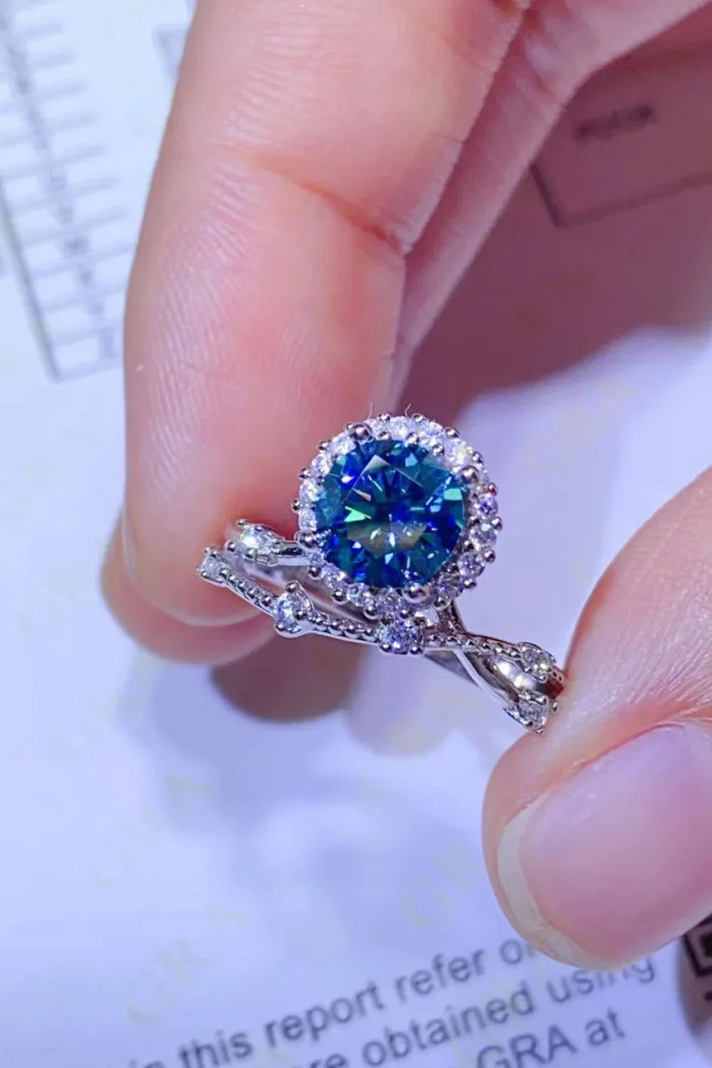 Coastal 1 Carat Moissanite Ring In Sterling Silver - Southern Shores Clothing