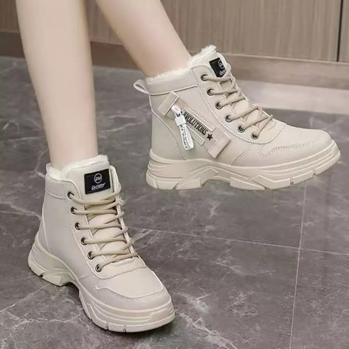 Lace Up Warm Ankle Boots For Cold Weather - Southern Shores Clothing
