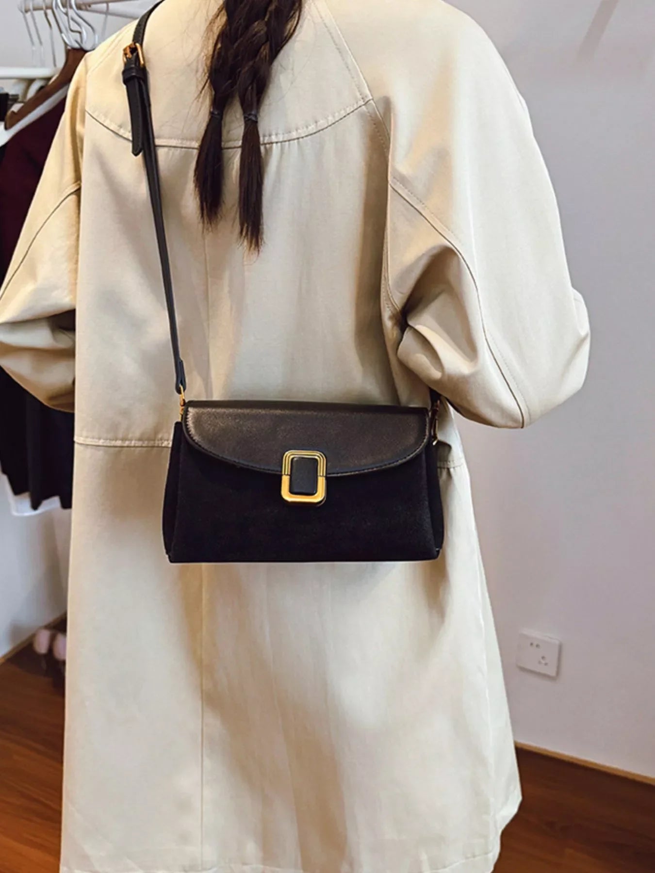 Buckle Flap Crossbody Bag With Secure Strap - Southern Shores Clothing