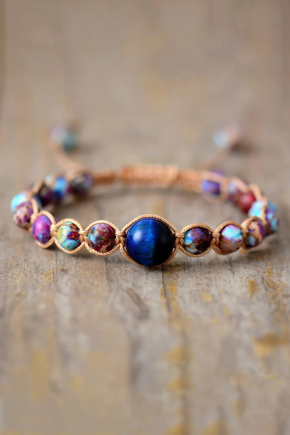 Imperial Jasper Beaded Bracelet Natural Stone Jewelry - Southern Shores Clothing