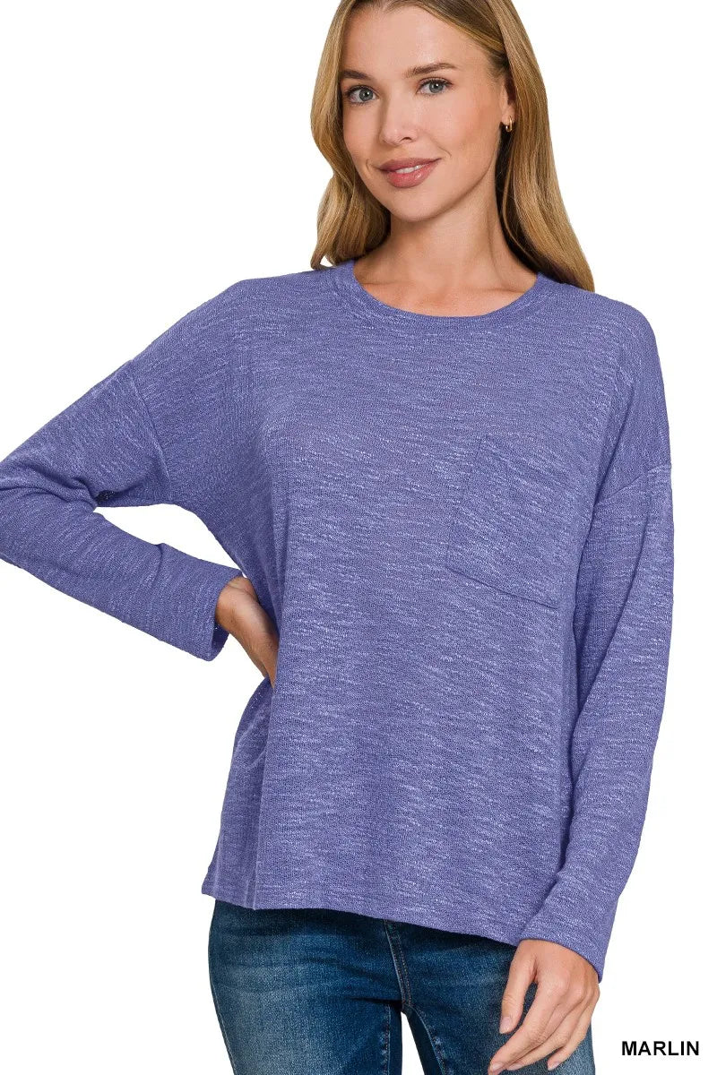 Zenana Slub Hacci Long Sleeve T-Shirt