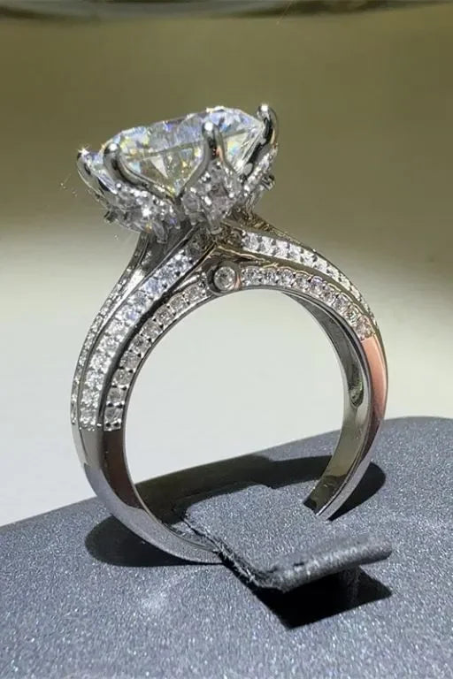 5 Carat Moissanite Sterling Silver Ring Coastal Style - Southern Shores Clothing