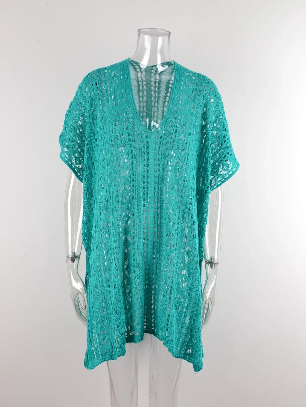 Angel Wings Cutout V-Neck Cover-Up With Tassel - Southern Shores Clothing