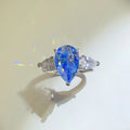 2 Carat Moissanite Teardrop Ring Sterling Silver - Southern Shores Clothing