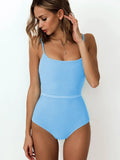 Ribbed Tie Waist One-Piece Swimsuit Classic Style - Southern Shores Clothing