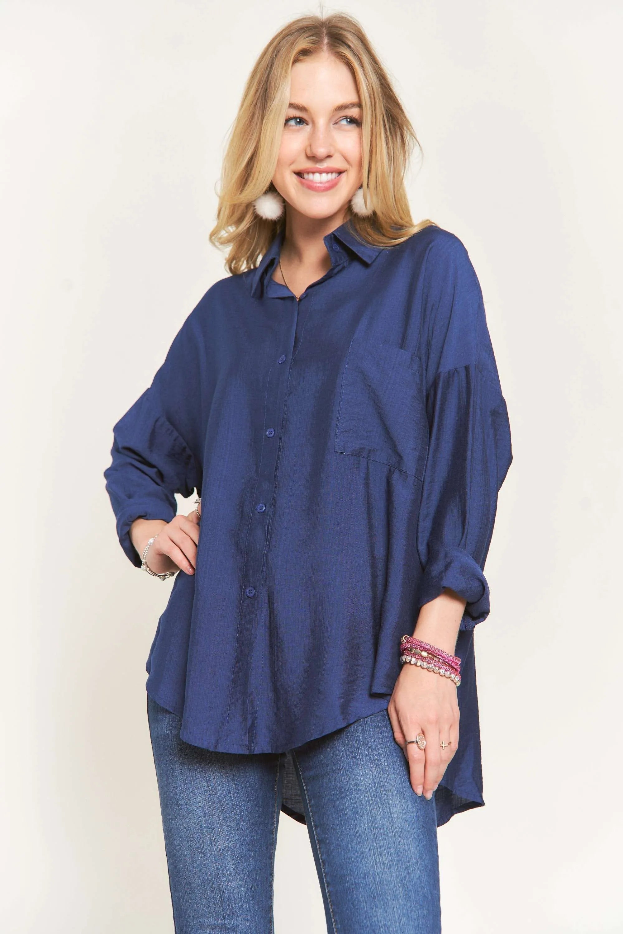 ADORA Women's Button Down Linen Shirt for Versatile Styling