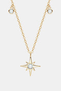 Sterling Silver Moissanite North Star Pendant Necklace - Southern Shores Clothing