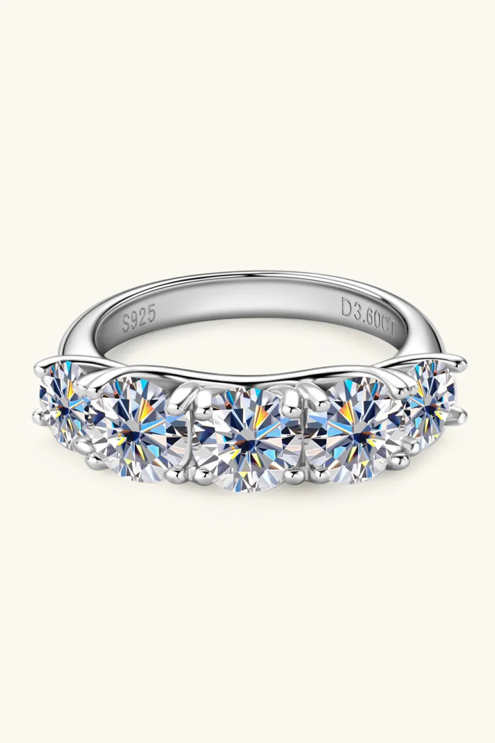 Minimalist 1 Carat Moissanite Sterling Silver Ring - Southern Shores Clothing