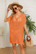 Openwork Side Slit Knit Dress for Casual Beachwear - Southern Shores Clothing