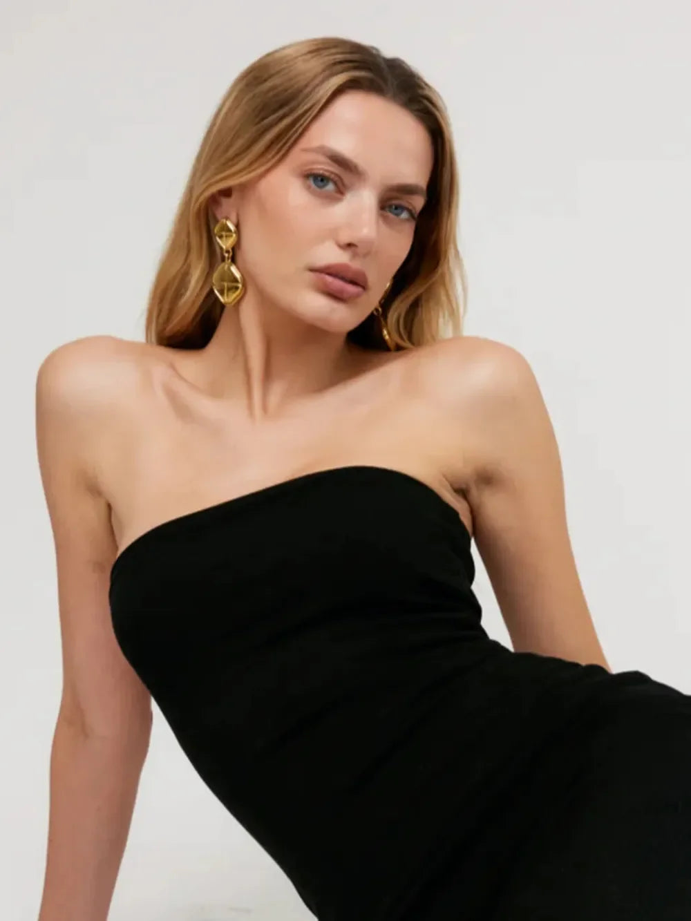 18K Gold-Plated Stainless Steel Square Drop Earrings - Southern Shores Clothing