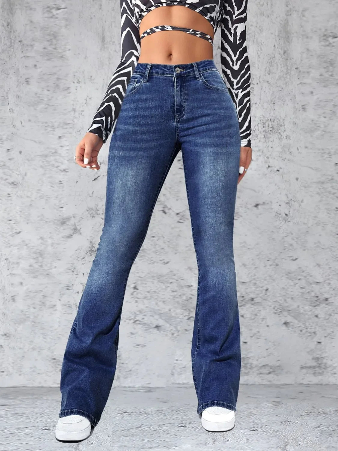 Relaxed Fit Coastal High Rise Stretch Jeans With Pockets - Southern Shores Clothing