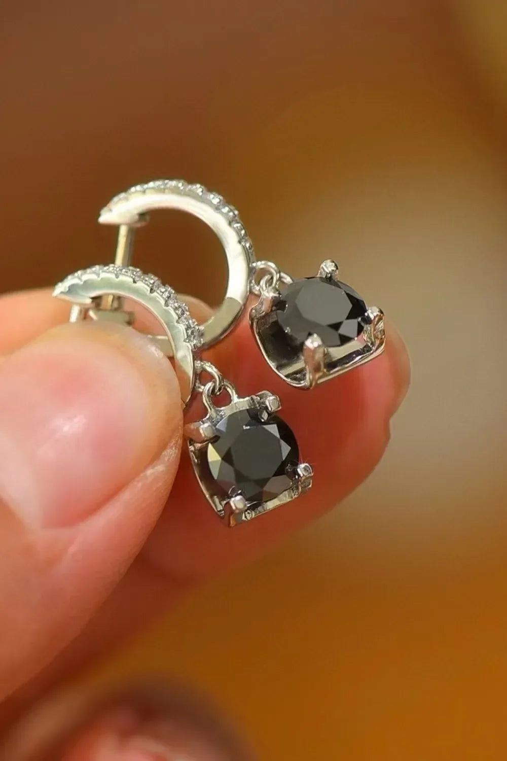2 Carat Moissanite Sterling Silver Drop Earrings - Southern Shores Clothing