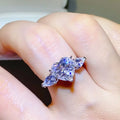 Moissanite Sterling Silver Ring With 3-Carat Centerpiece - Southern Shores Clothing