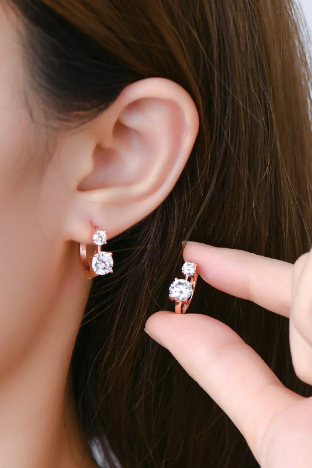1.3 Carat Moissanite Sterling Silver Earrings