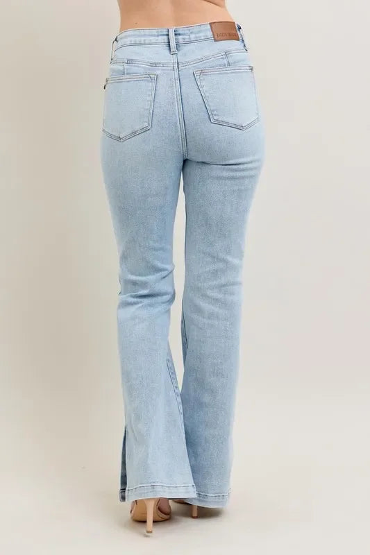 Plus Size Tummy Control Vintage Wash Slim Boot Jeans - Southern Shores Clothing