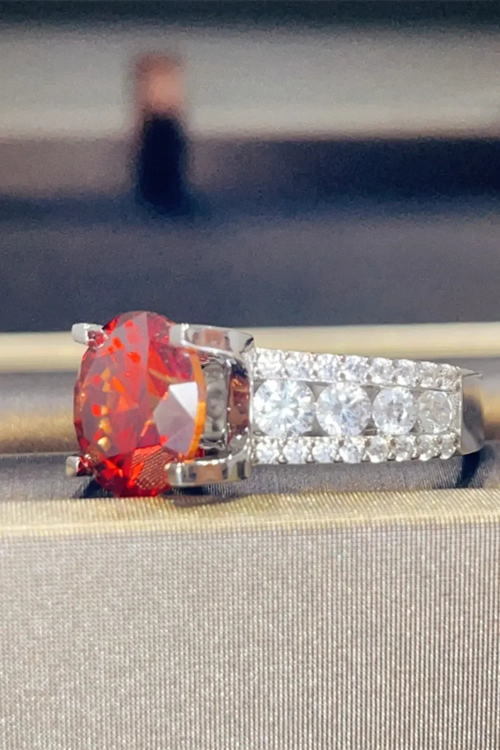 Elegant 5 Carat Moissanite Sterling Silver Ring - Southern Shores Clothing