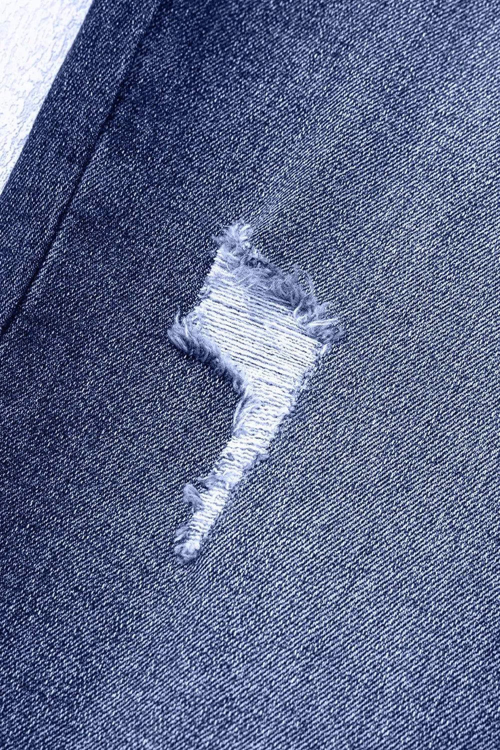 Coastal Distressed Straight High Waist Jeans Folded Cuffs - Southern Shores Clothing