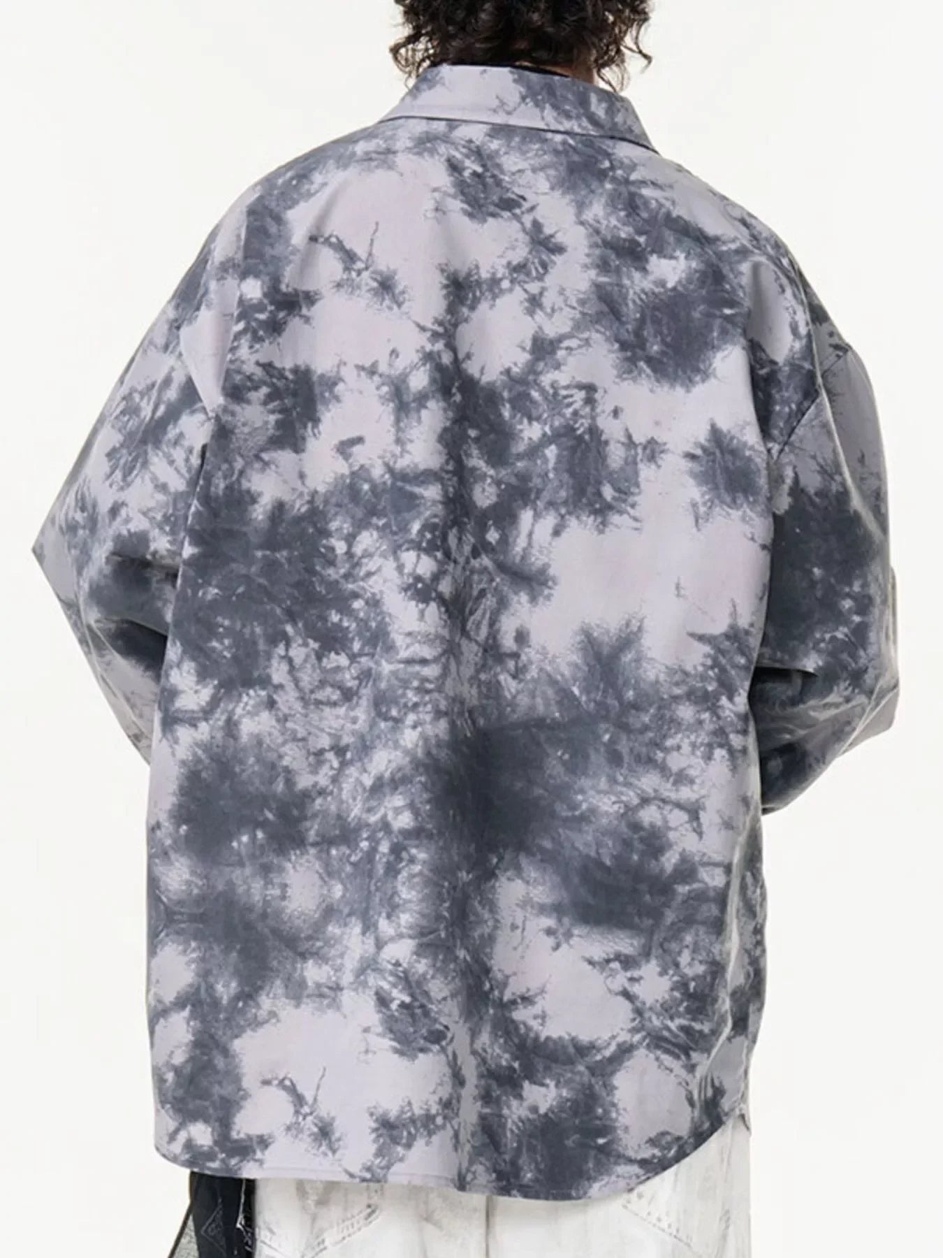 Plus Size Tie-Dye Oversized Buttoned Shirt - Southern Shores Clothing