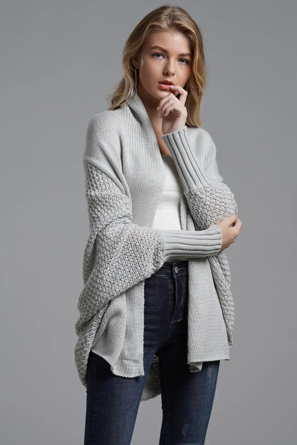 Open Front Batwing Sleeve Cardigan Lightweight - Southern Shores Clothing