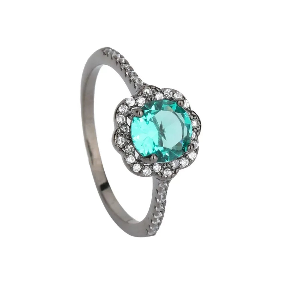 Sterling Silver Emerald Green Zircon Minimalist Ring - Southern Shores Clothing